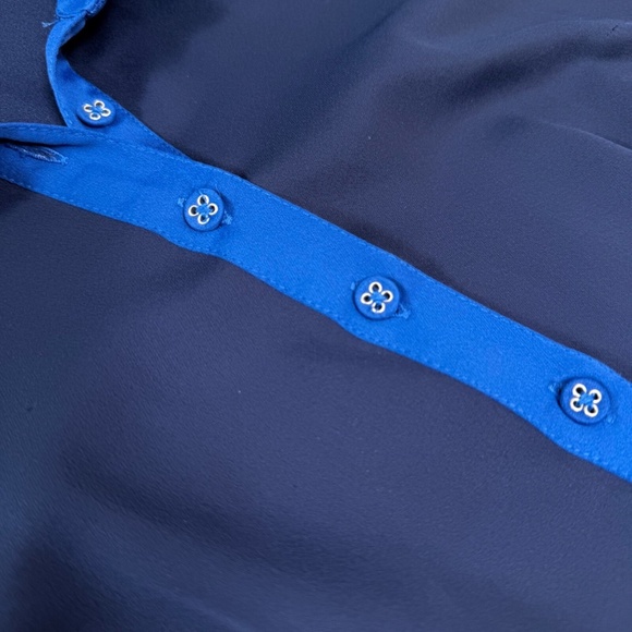 ModCloth Just My Typist Pleated Shirtdress Navy Pockets Size 6 Retail $99 💙👗✨ - Picture 12 of 16